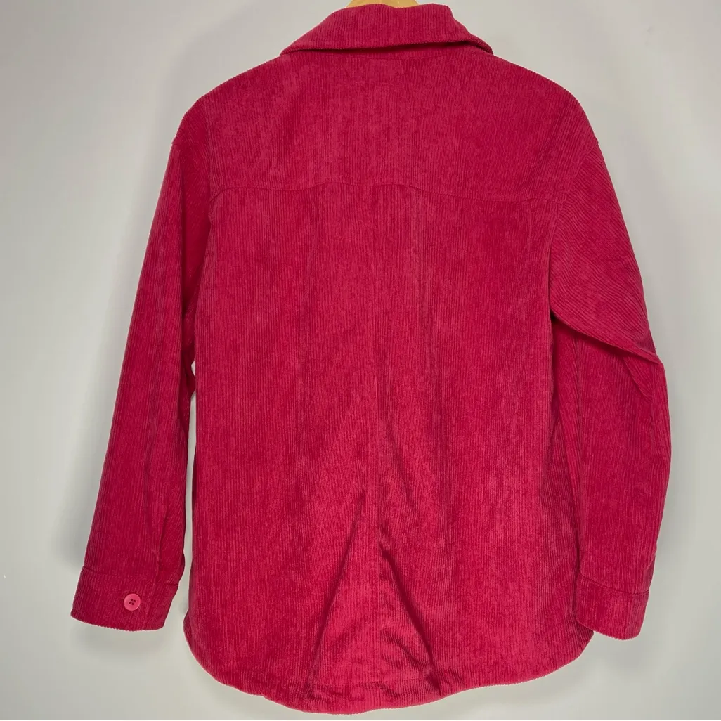Avec Les Filles Pink Corduroy Shacket Jacket Fuscia Anthropologie Flannel - Image 5