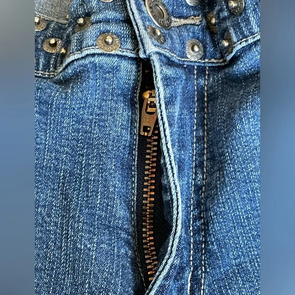 Guess Studded Denim Vintage Jeans Size 32 - Image 7