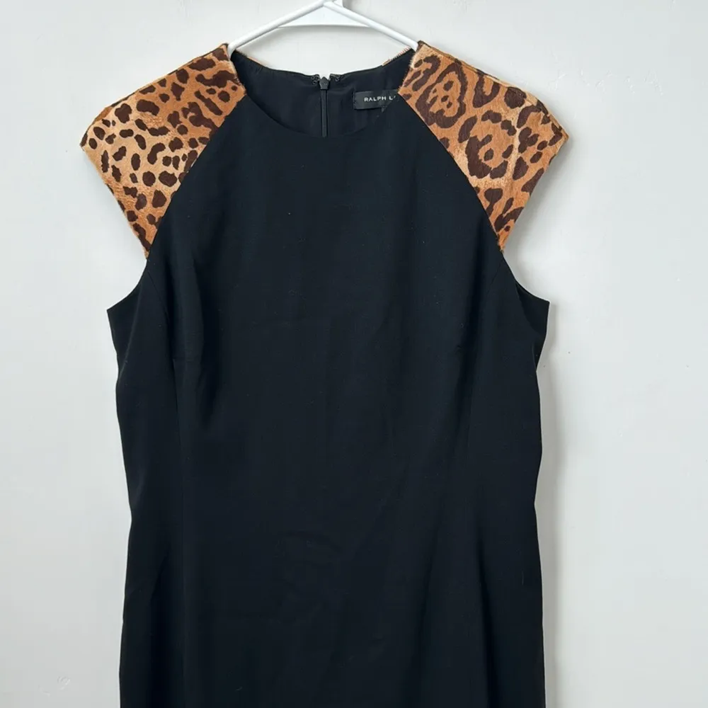 Ralph Lauren Black Label Leopard Wool Blend Farrah Dress Size: 8 - Image 3