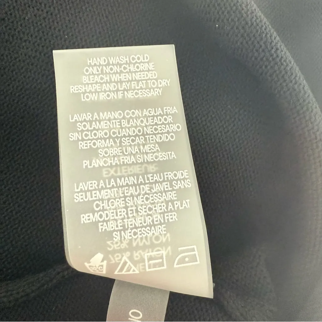 Calvin‎ Klein Womens Edgy Black Sweater Dress Embellished Sleeves size Medium - Image 11