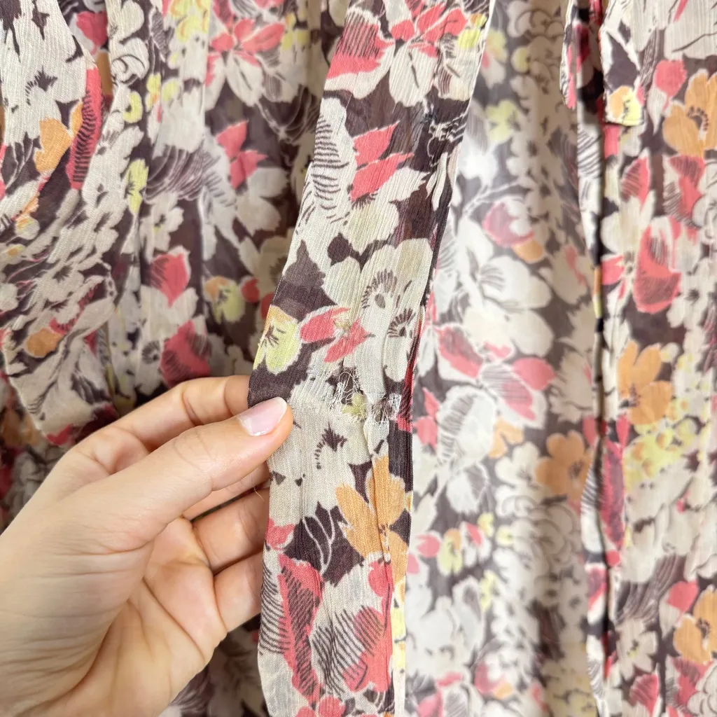 Polo Ralph Lauren Brown Floral Blouse - Image 3