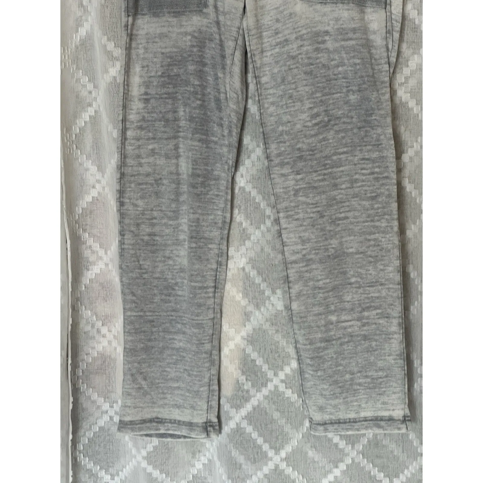 XCVI Wearables Cropped Cotton Pants Womens M Gray Stretch Waist Very Thin - Image 4