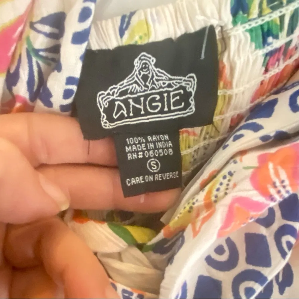 ANGIE Floral Maxi Adjustable Straps Dress with chest cutout NWT Pink - Image 11