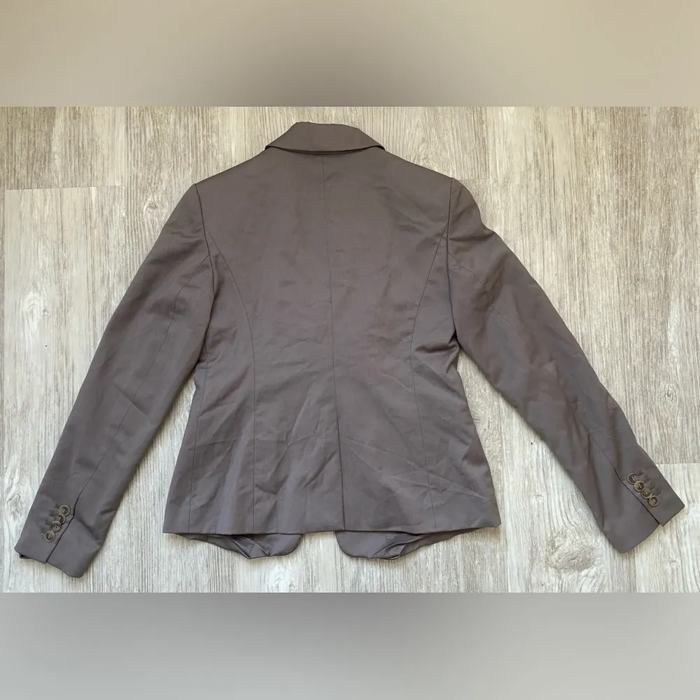 Ann Taylor Petite | One Button Blazer Jacket Coat With Shoulder Pads | Size 0P - Image 2