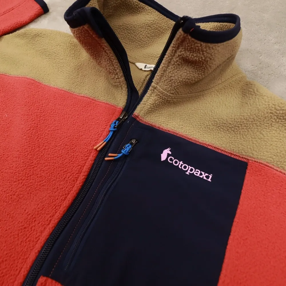 Cotopaxi Women's 1/2 Zip Fleece Pullover Orange/Tan/Blue Jacket Sweater Size M - Image 2