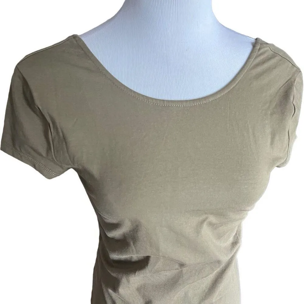 NWT Womens Our Heritage Khaki Green U Back Bodycon Dress - Image 5