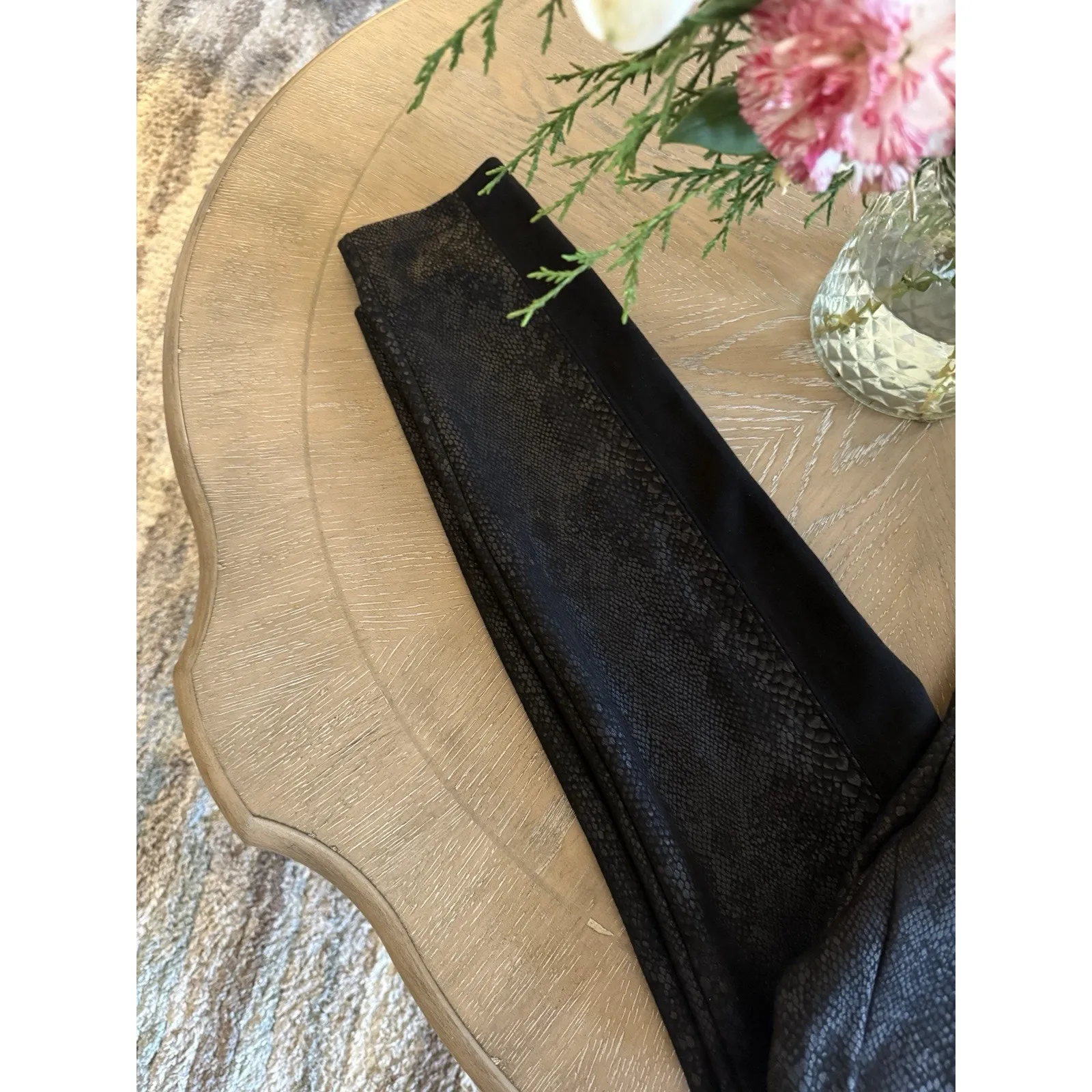 Marc New York Women's Black Snake Print Faux Suede Pull-On Leggings Size XS - Image 3