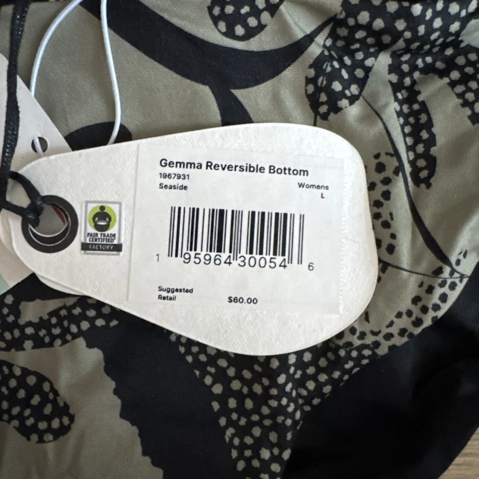 PRANA Gemma Reversible Bottom Seaside Bikini Swimwear Poolside Womens Size Large - Image 7