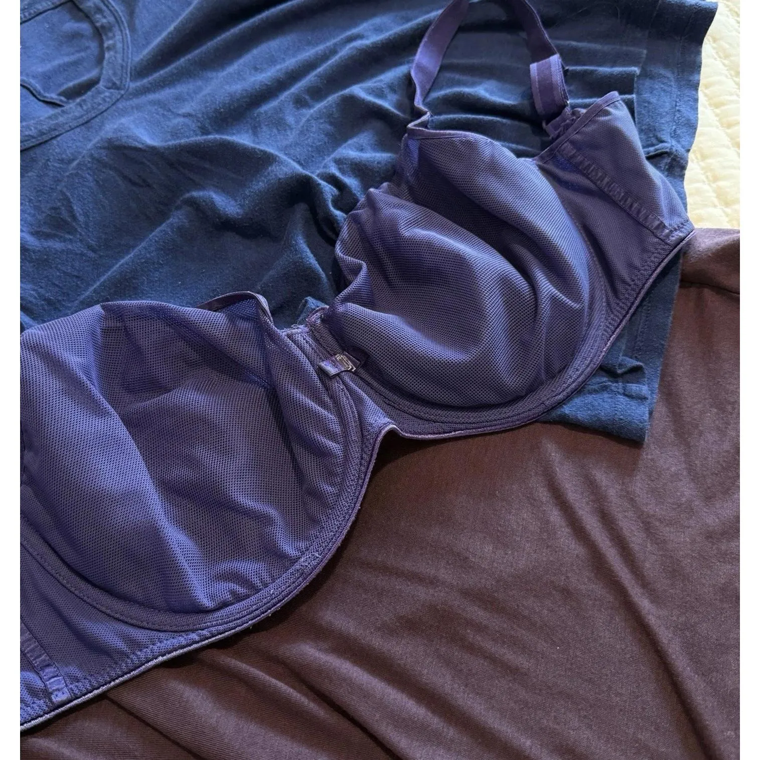 Chantelle 1296 Aeria Lightly Lined Spacer Convertible Bra Purple 34DDDD 34F - Image 8