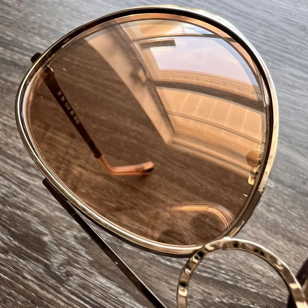 Chloe Romie 61mm Aviator Sunglasses Dark Nickel/Nickel NEW WITH TAGS! - Image 9