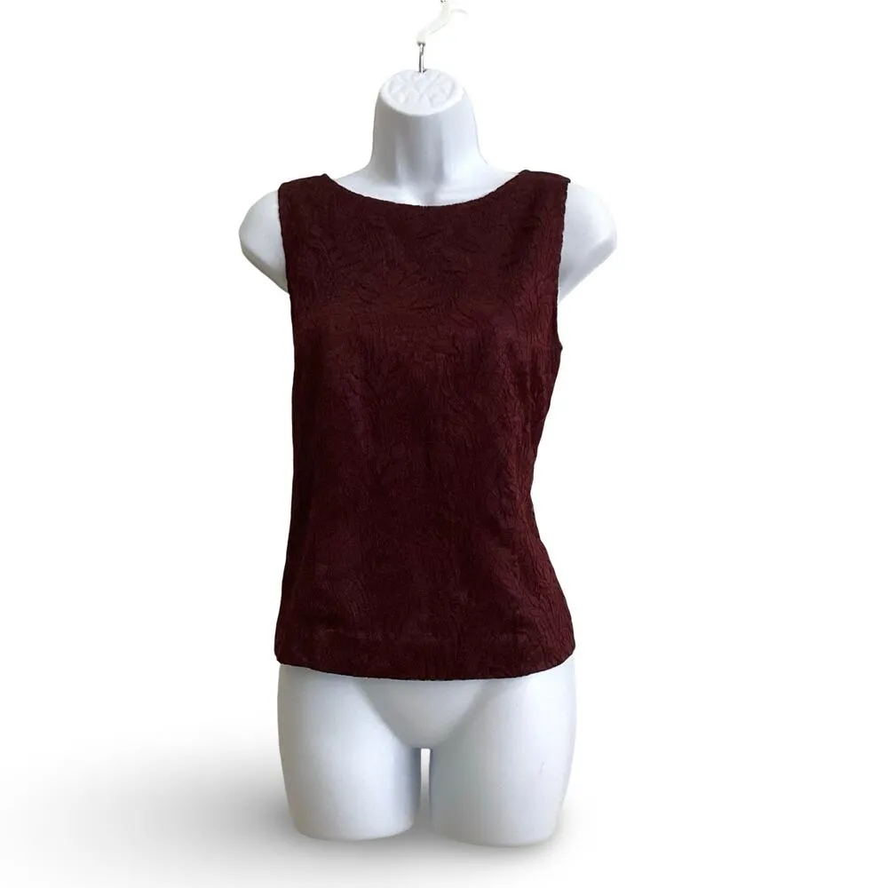 Travis Ayers Wine Red Blazer and Blouse Set Size 6 - Image 3