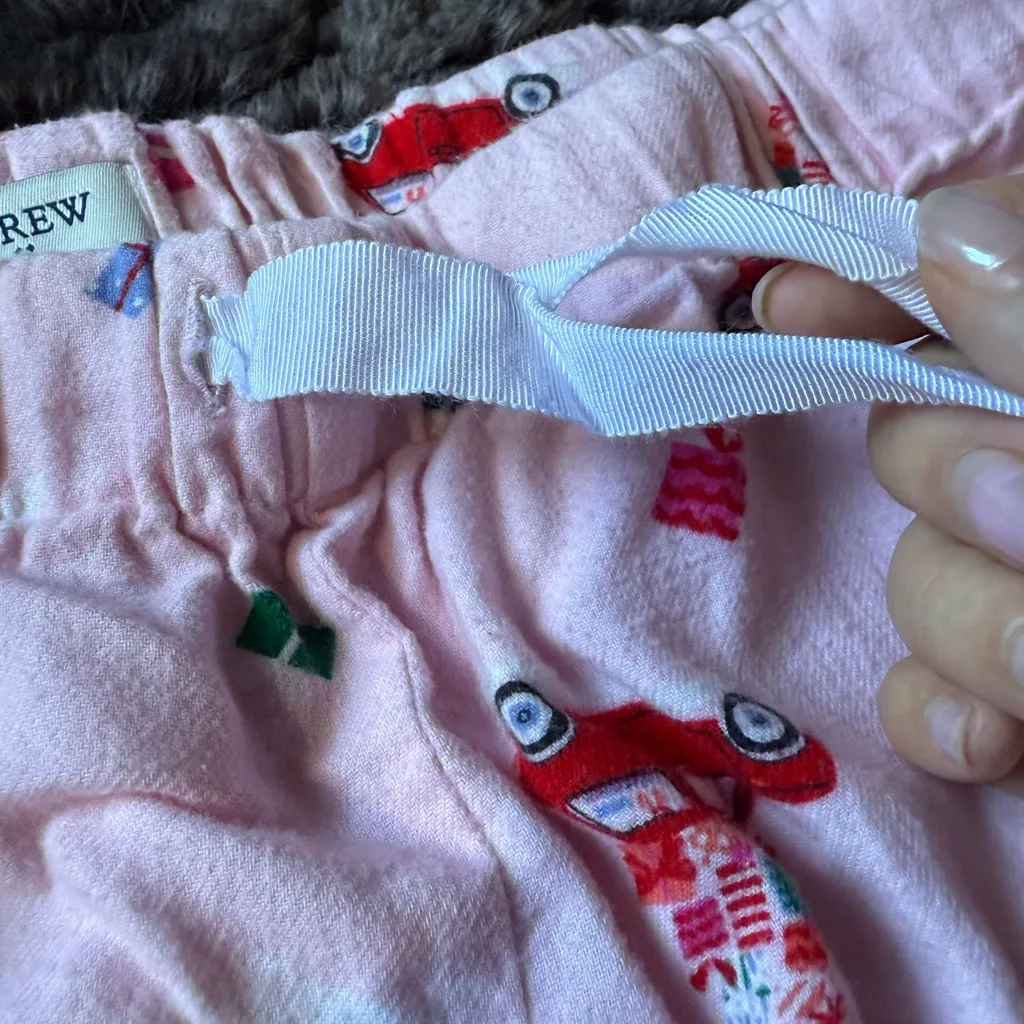 J. Crew Pajama Bottoms with Red Christmas Car Print - Image 4