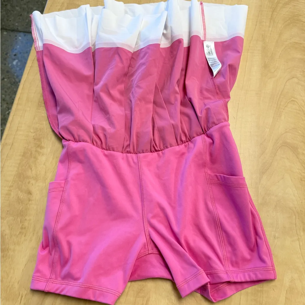 Varley Chase High Rise Pleated Skort 14” Vibrant Pink & White Tennis Prep Girly - Image 9