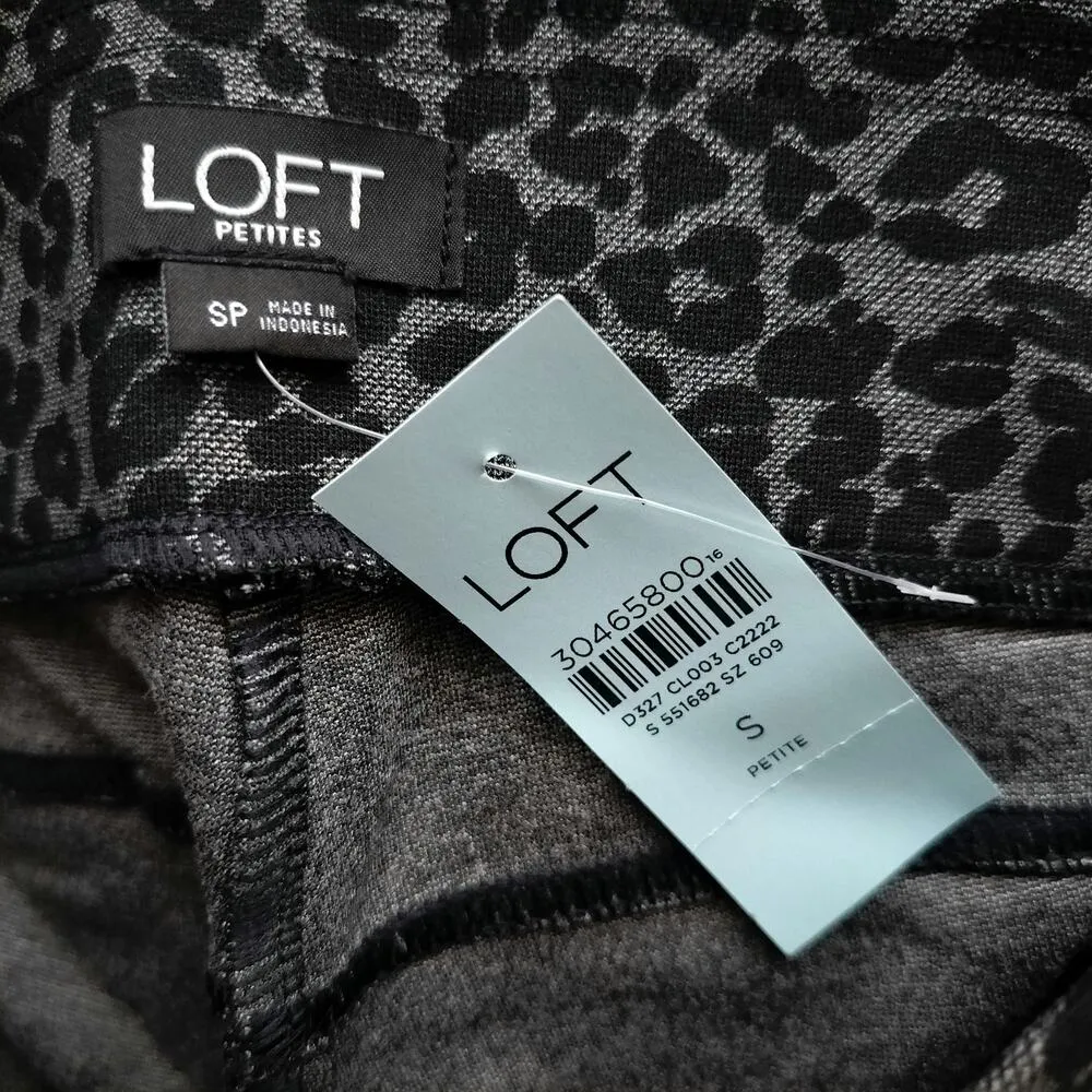 NEW Loft Size SP PS Small Petite Animal Print Ponte Knit Pull On Pants Skinny - Image 3