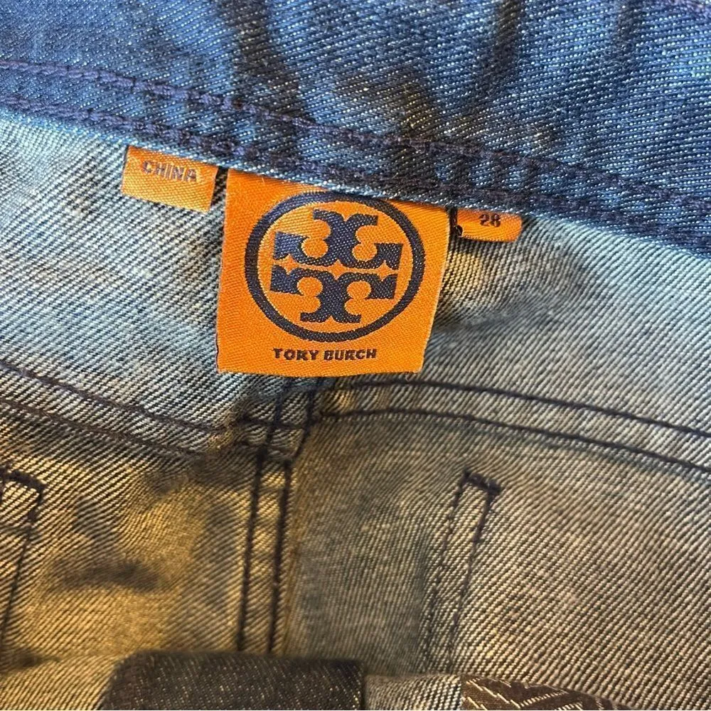 Tory Burch Denim Cutoff Short - Image 6