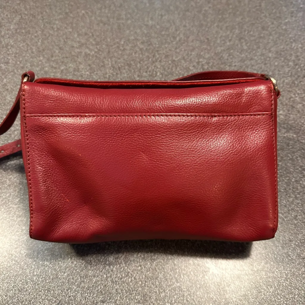 Radley London Bordeaux Red
Leather Belmont House Flapover
Bag Crossbody Purse - Image 2