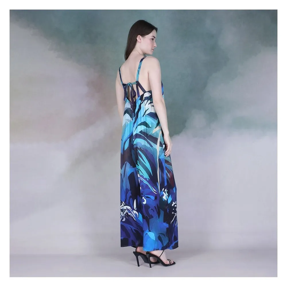 ANTHROPOLOGIE BL^NK Vlasta Jumpsuit in Blueberry Size Small - Image 4