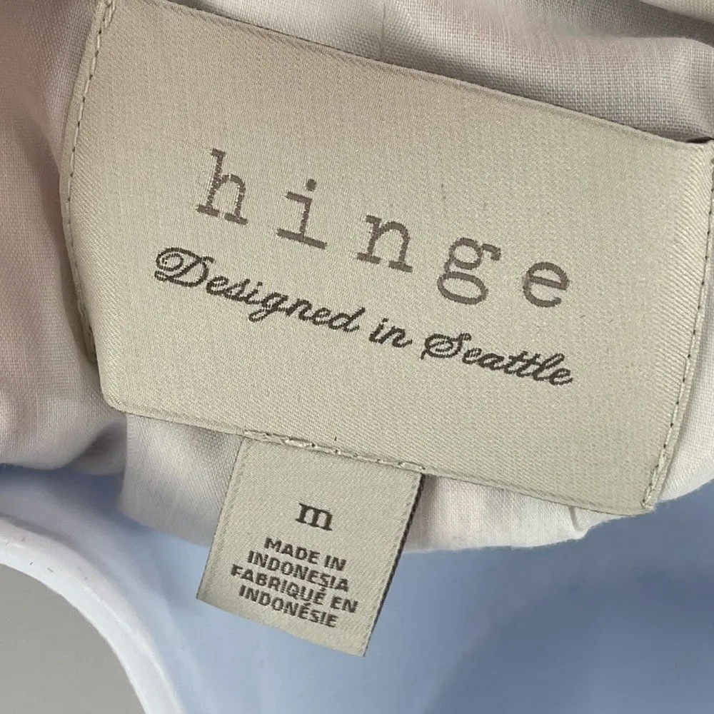 Hinge Floral Linen Blend Open Front Lightweight Blazer Blouse Top - Image 37