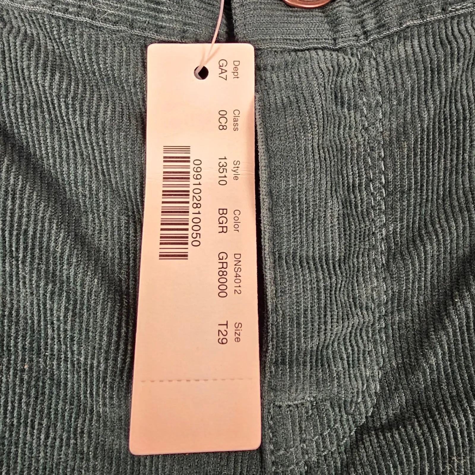 NWT J Crew Womens Hunter Green Corduroy‎ Pants City Fit 29T 29 Tall - Image 4