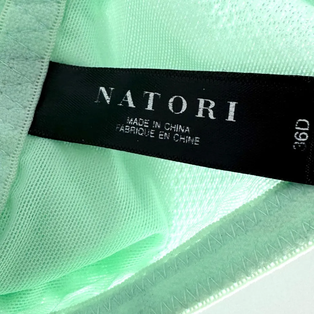 Set of 2 Racerback Bras Victoria's Secret and Natori Black and Mint Size 36D - Image 6