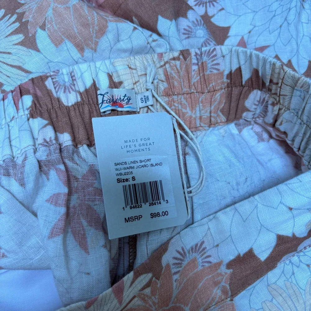 Faherty Sands Floral Linen Shorts S - Image 8