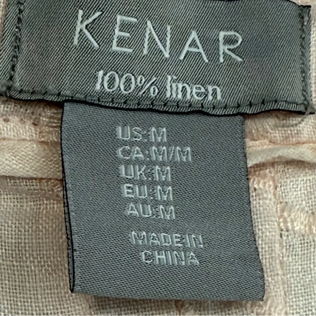 Kenar Pink Linen Blouse with Textured Design - Image 5