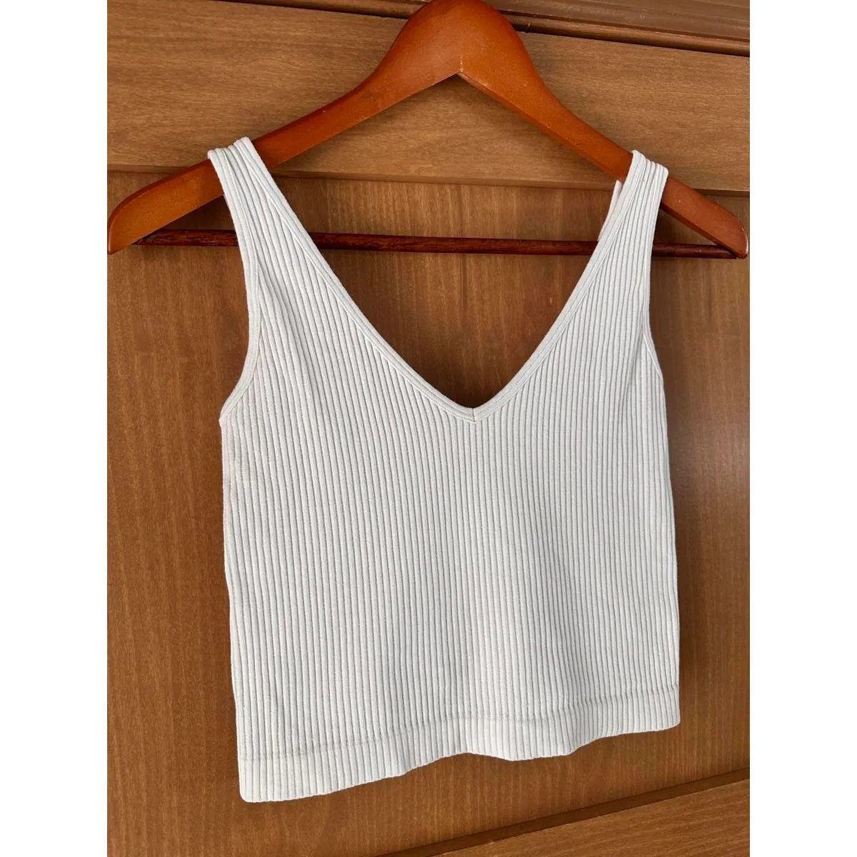 Free People Intimately Ribbed Brami Cropped Tank Top White Women’s size M/L - Image 4