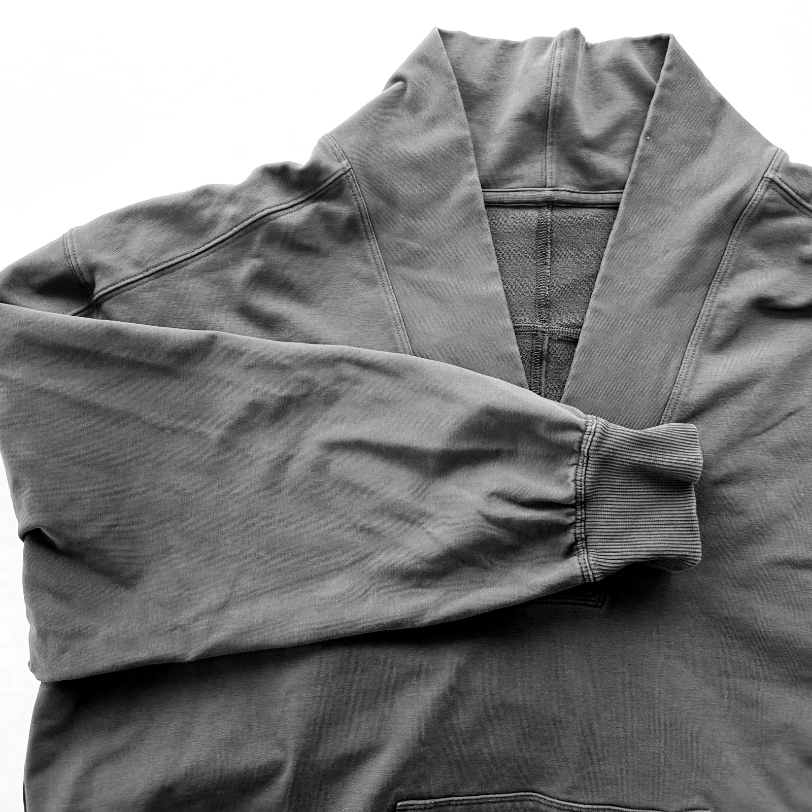 Lululemon LA Oversized Long Sleeve Tunic Size 12 Dark Grey Cotton Sweatshirt - Image 5