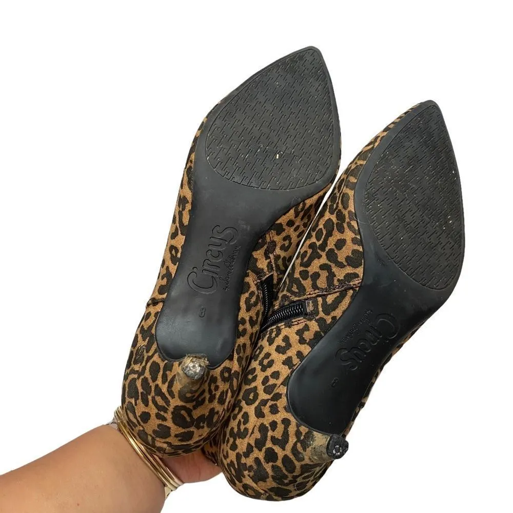 CIRCUS Sam Edelman KIRBY Animal Print Cheetah Leopard Print Sz 8.5 Ankle Booties - Image 5