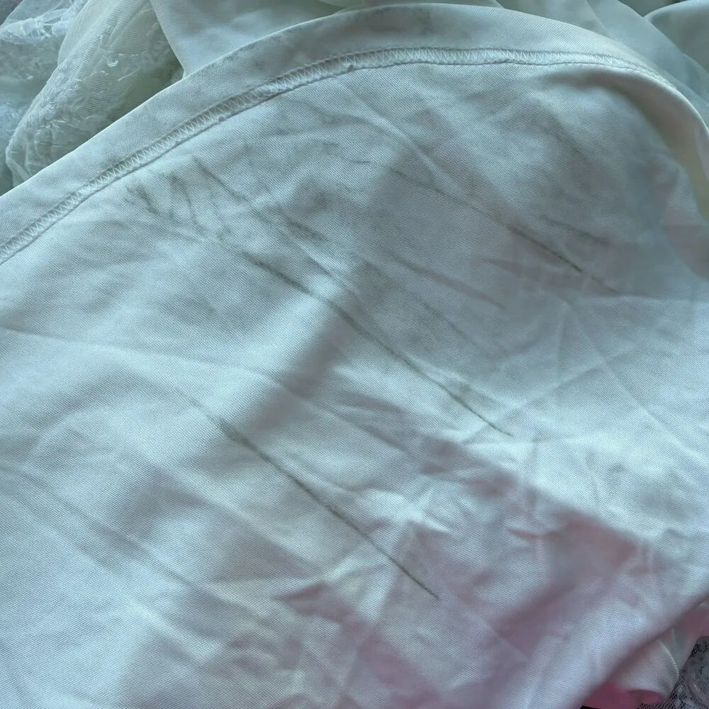 Lulus Momentous Love White Beaded Bustier Mesh Mermaid Maxi Dress Size XL - Image 14