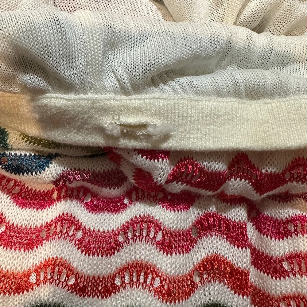 Nic+Zoe Heavy Wavy Striped Double Layered Maxi Skirt Linen Cotton XS - Image 14