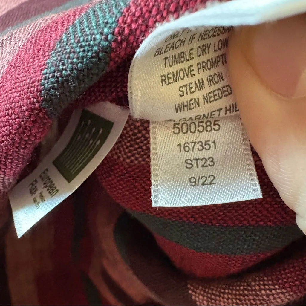 GARNET HILL Striped Easy Linen‎ Pull-On Skirt Size Medium - Image 7