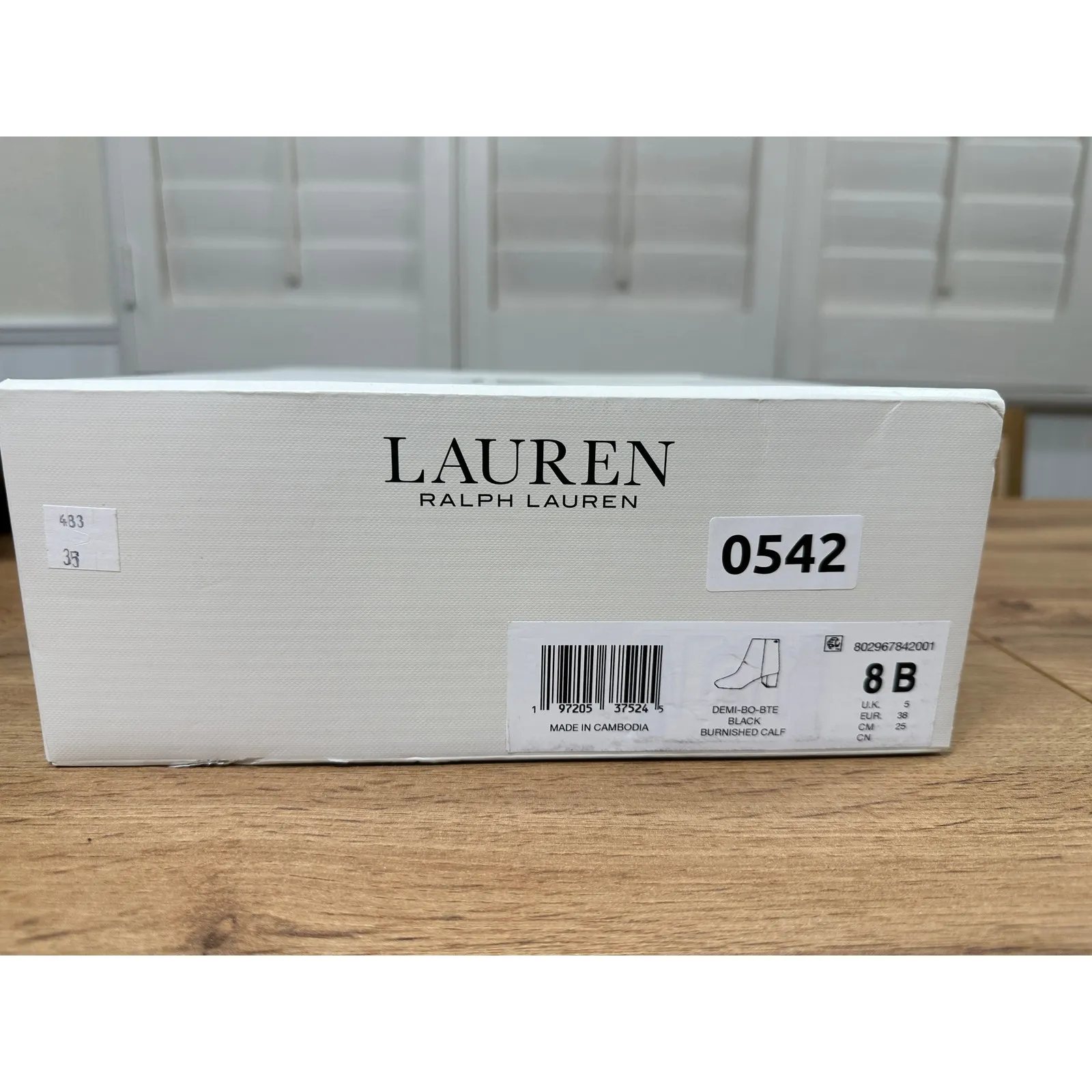 Lauren Ralph Lauren Women's Demi Black Booties Burnished Calf Leather Size 8 NIB - Image 14