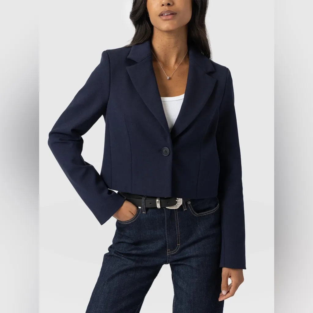 Saint + Sofia NWT Astrid Cropped Blazer - Image 3