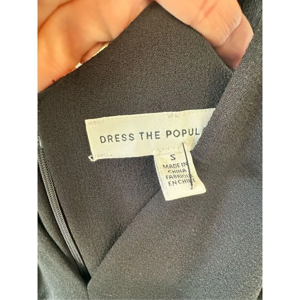 Dress The Population Black V Neck Dress, Size Small - Image 2