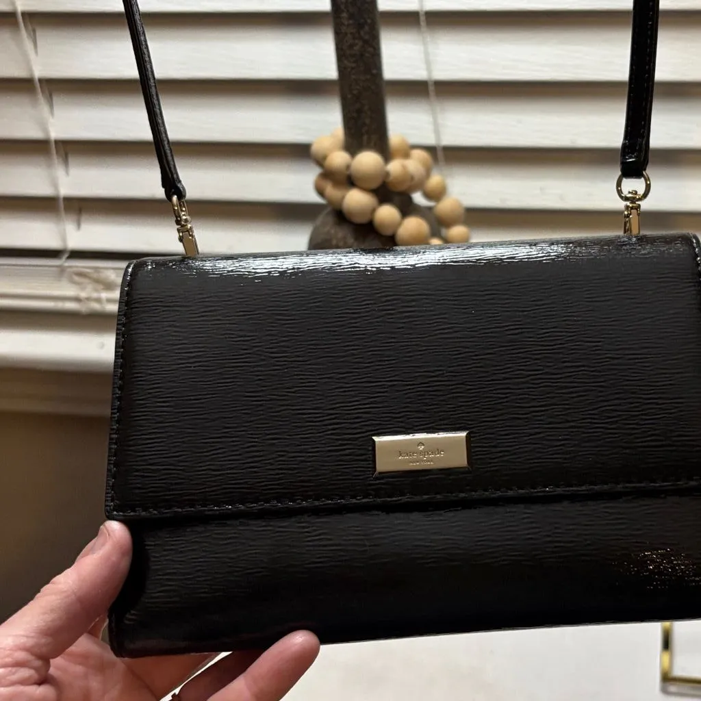 Kate Spade Black and Gold Wristlet - Image 3