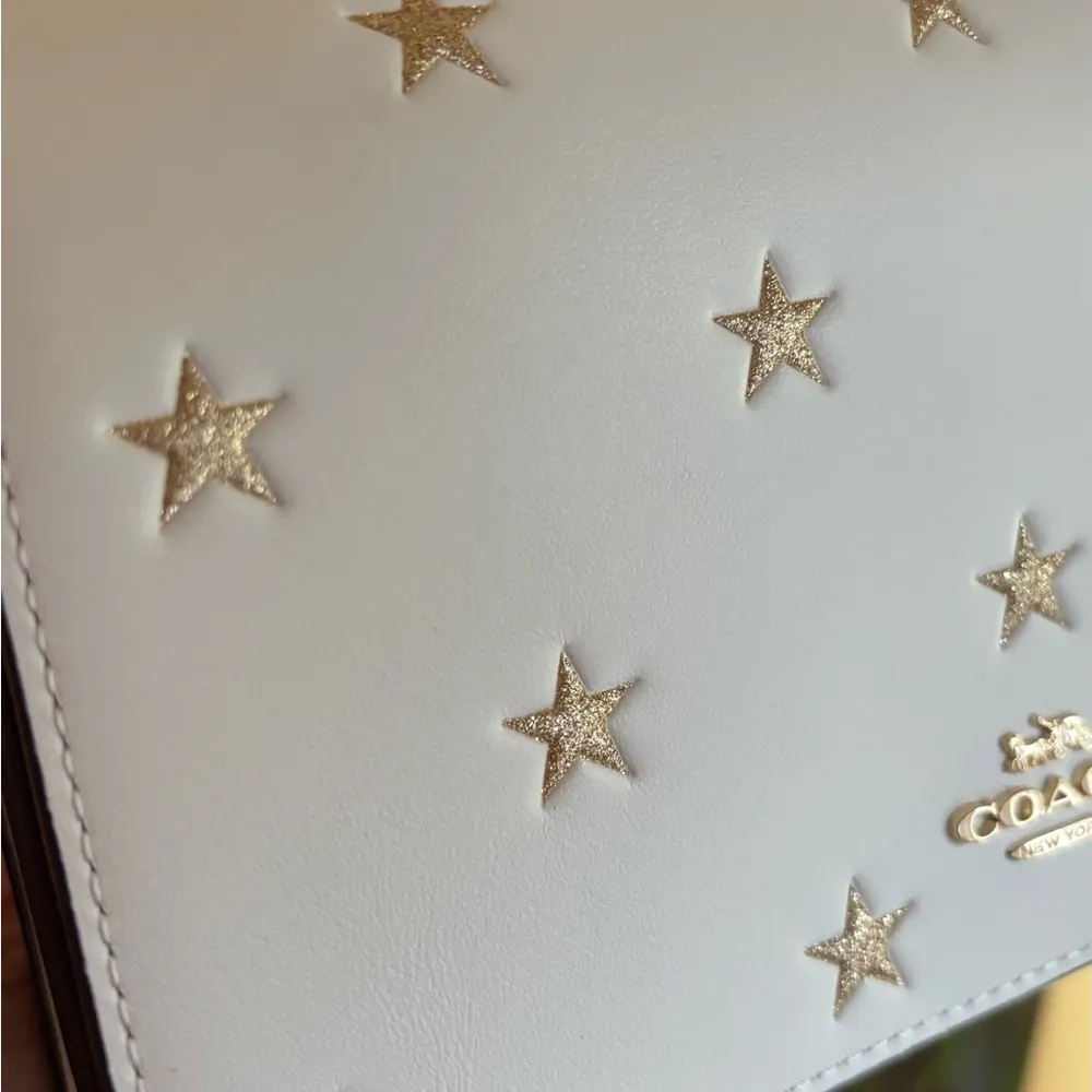 Authentic COACH Smooth glitter stars  flap crossbody with a card holder set - Image 12