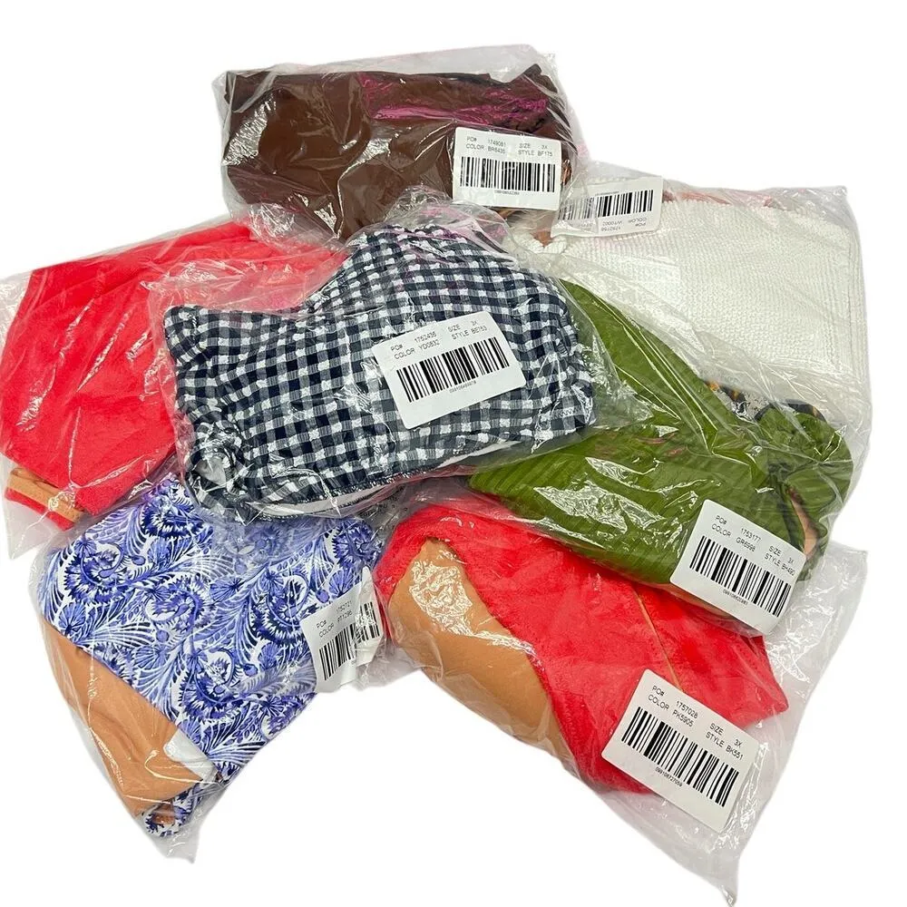 J.Crew Bikini Tops/Bottoms Bundle of 7 Assorted Styles & Colors size 2X/3X NWT - Image 4