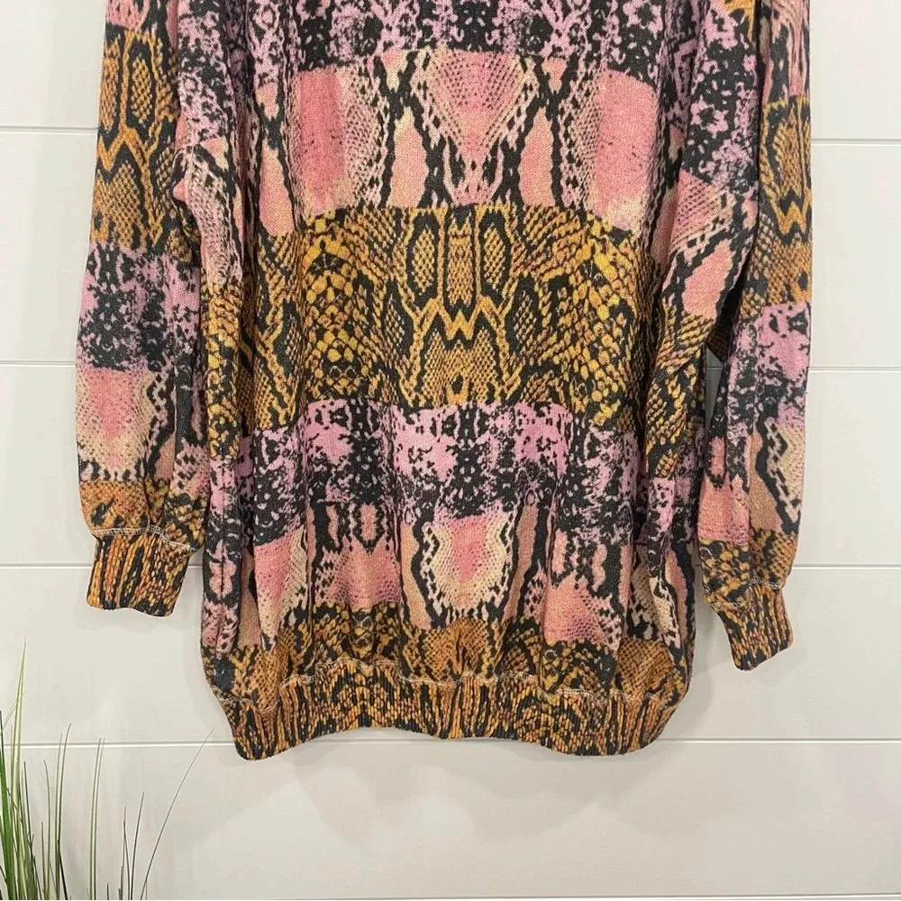 Free People Cosmos Graphic Python Oversized Pullover Small - Image 9