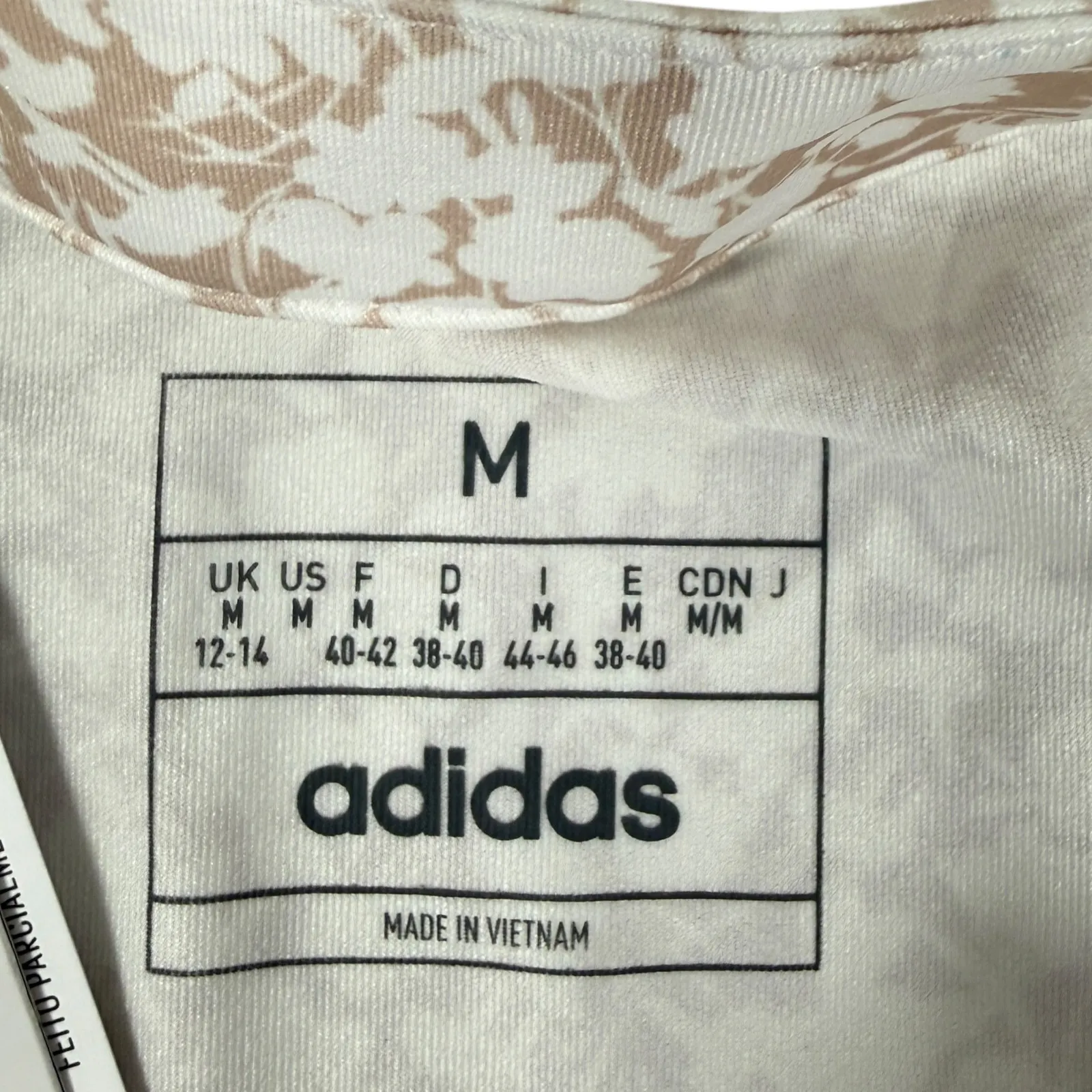 Adidas Womens Golf Polo Shirt Long Sleeve Wonder Tan White Floral Size M SPF 50 - Image 8