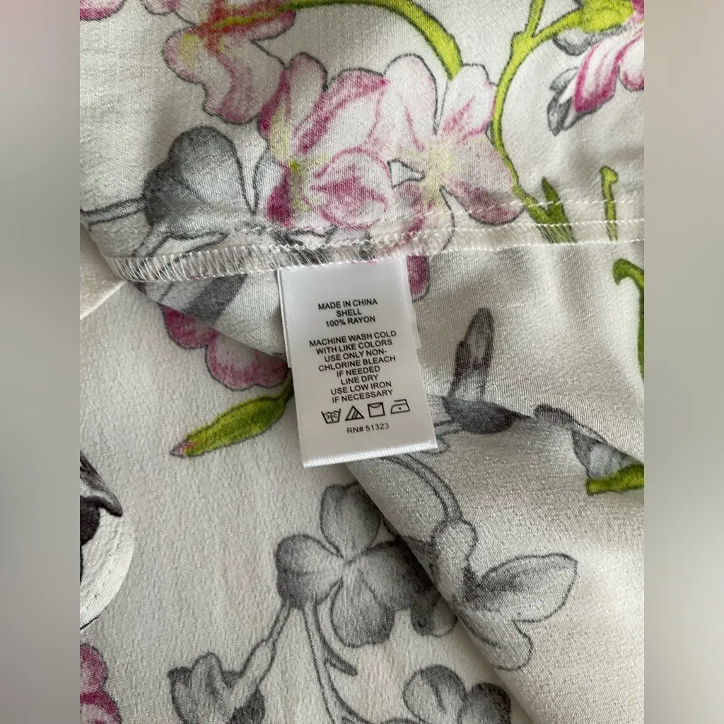 1 State Floral-Print‎ Split-Back Cloud Tank Top Women's Size XS - Image 7