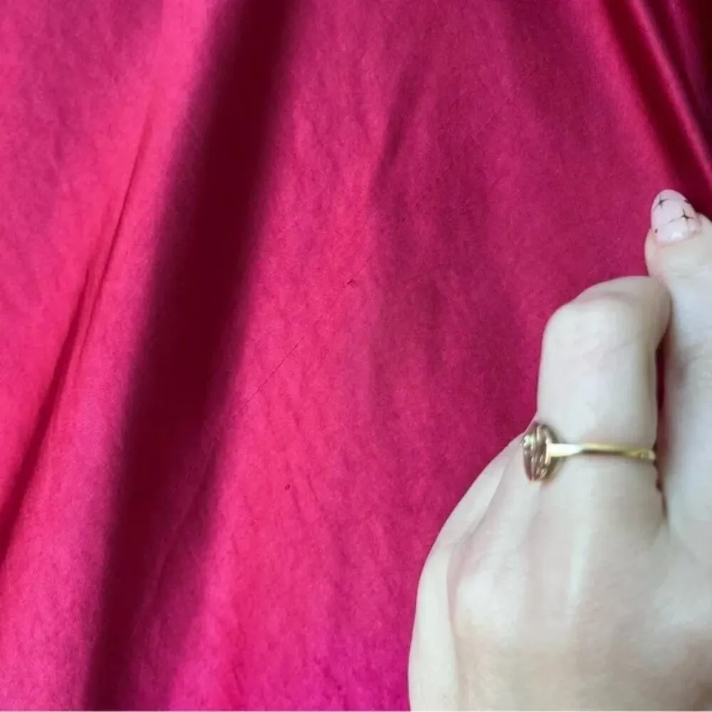 Petal and Pup  Ricki Ruby Wine Satin Maxi Dress S - Image 11