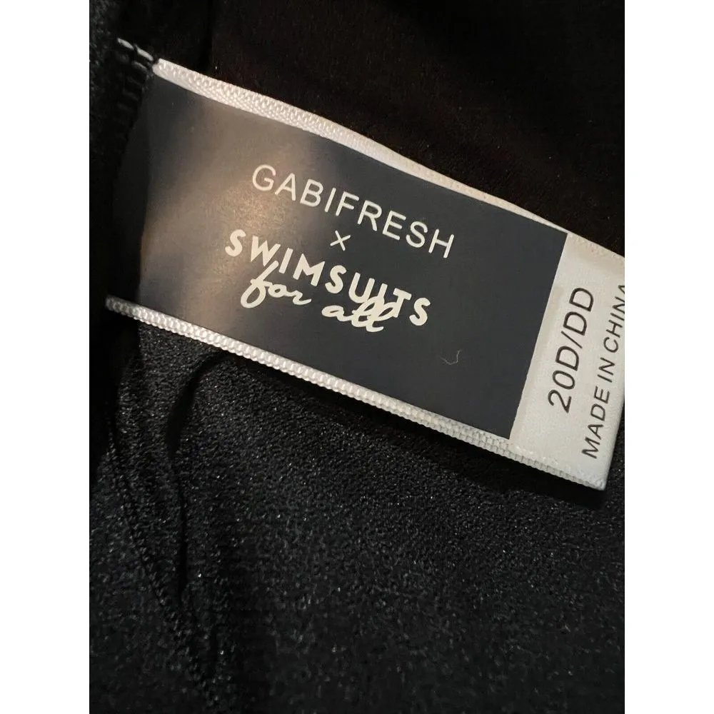 Gabi Fresh‎ Swimsuits for All One Piece 20D/DD Black Leather Trim Mesh Stretch Size undefined - Image 7