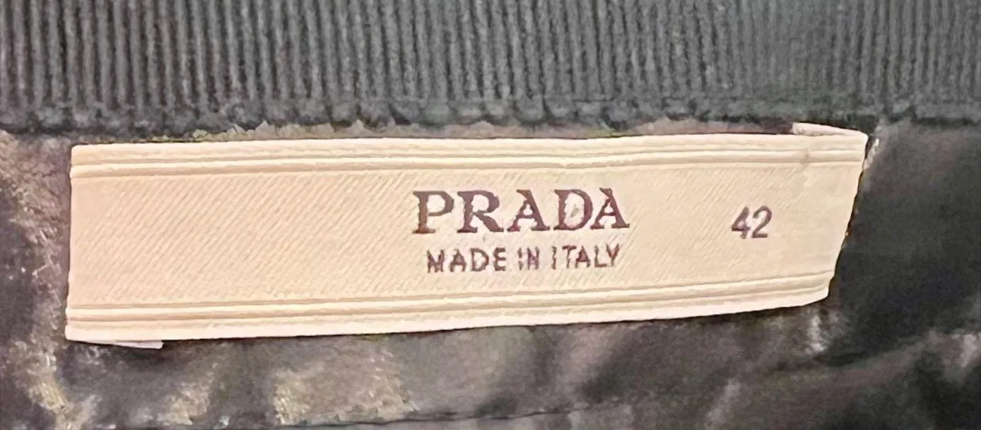 Prada Black Silk Midi Skirt - Image 3