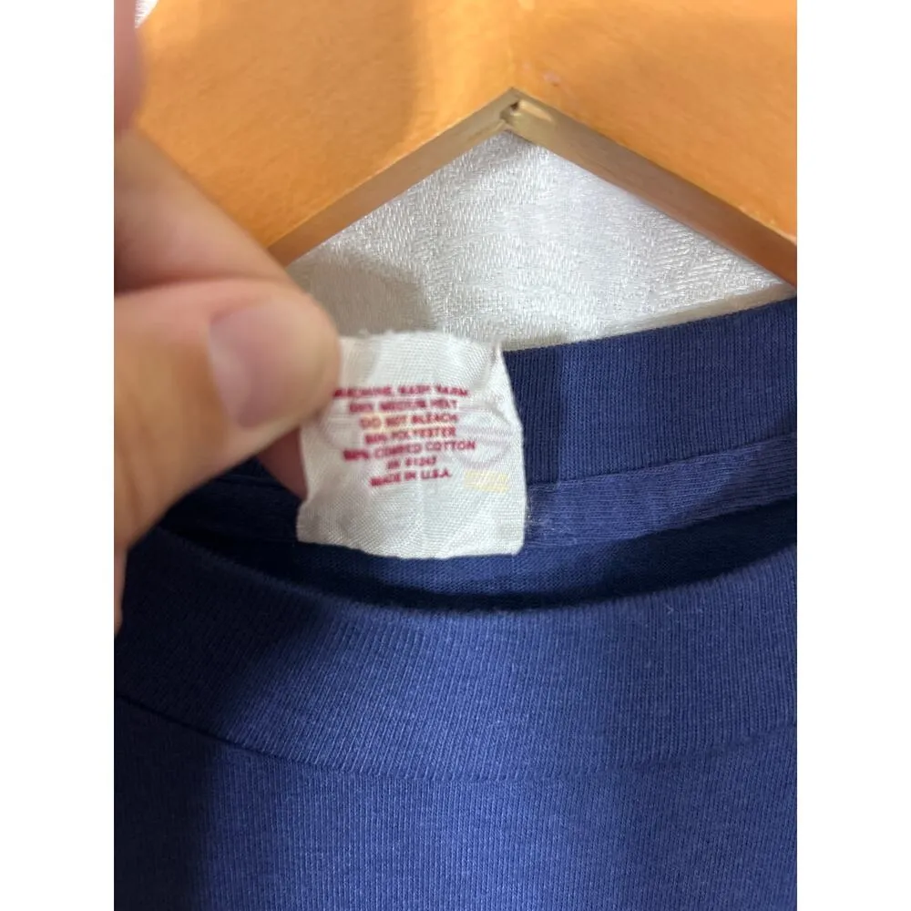 VTG Mount Rushmore T Shirt Med Navy Blue Fireworks USA Made Single Stitch 1986 - Image 6