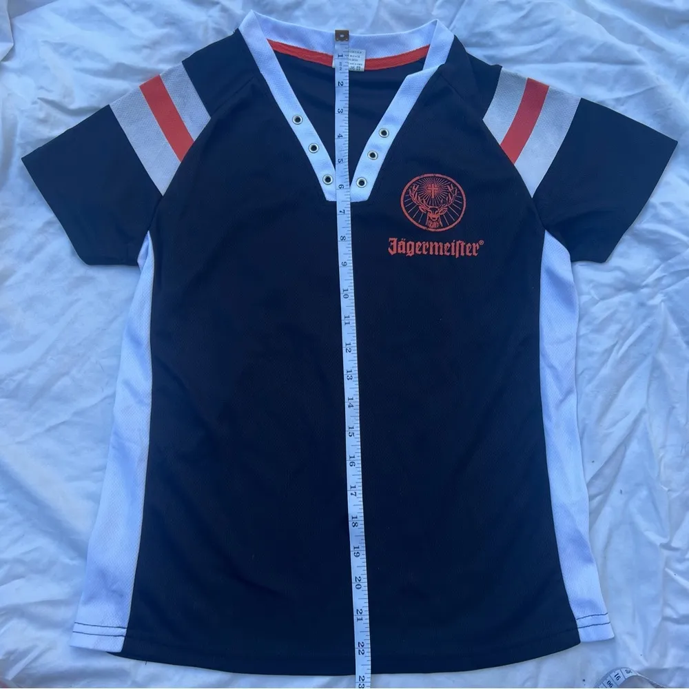 Jagermeister Athletic Jersey black orange white size small medium - Image 7