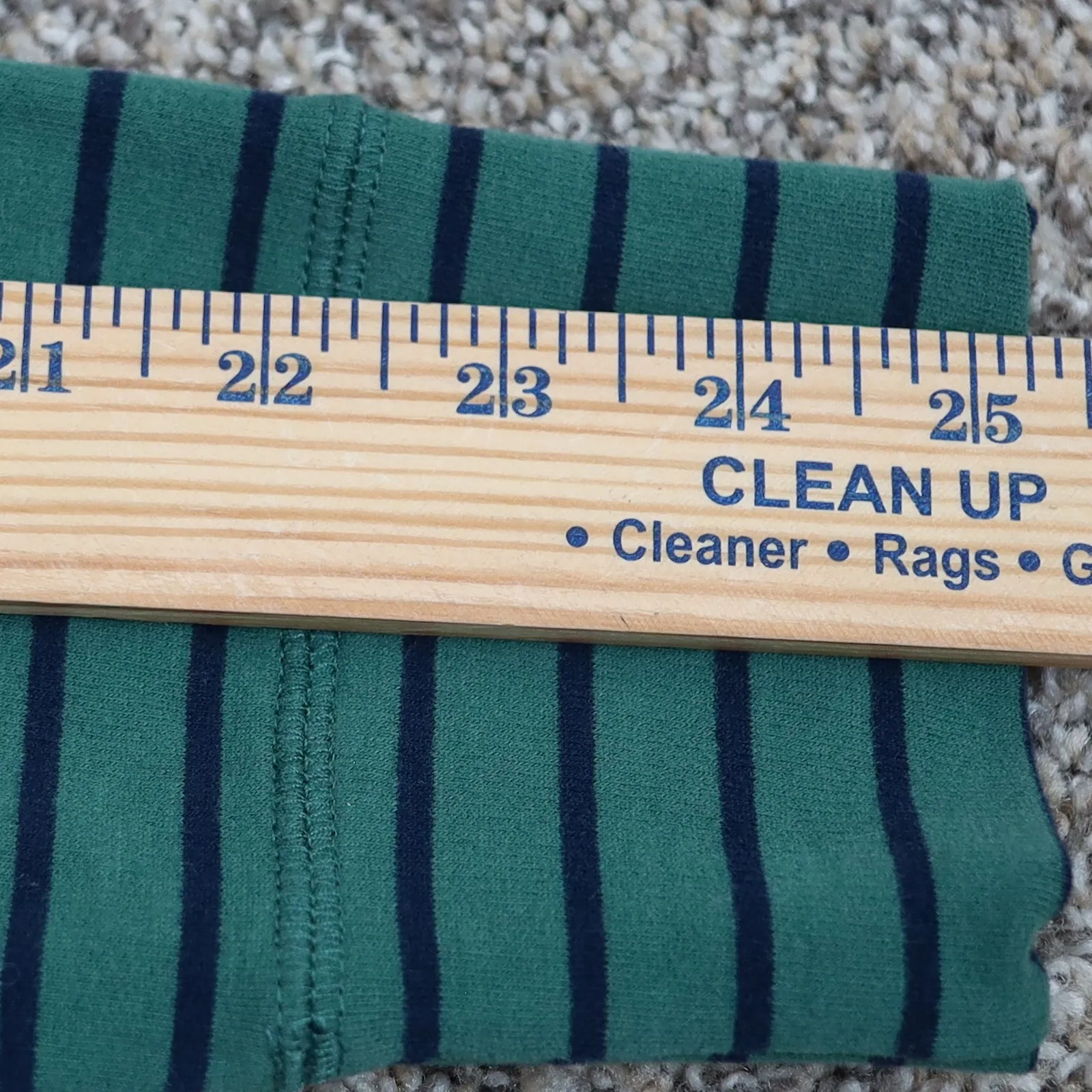 L.L.Bean Striped Full Zip‎ Jacket Women's Small Regular Green Blue Cotton Blend - Image 9
