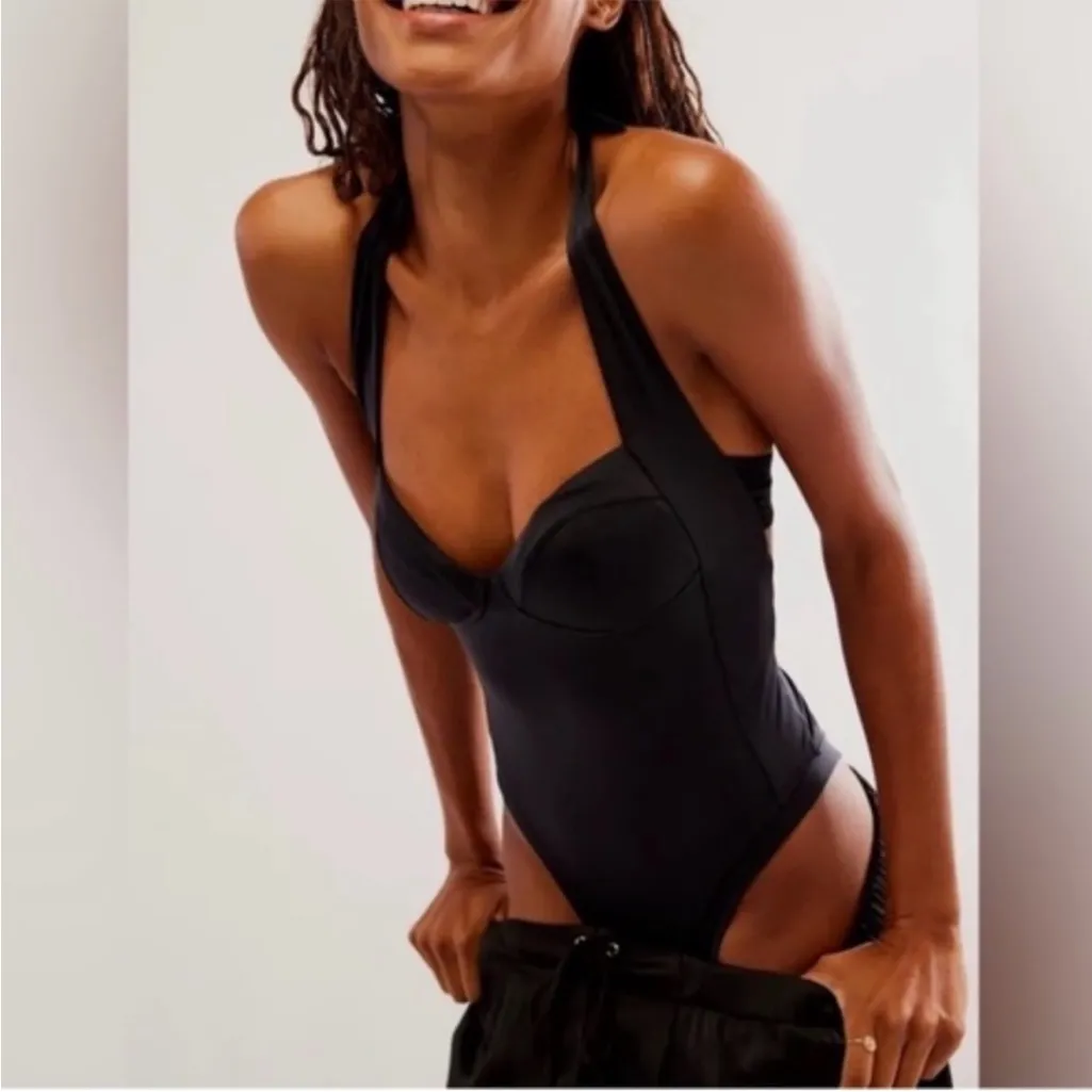 NWT WE ARE HAH X Free People pull through bathing suit Black Size M - Image 3