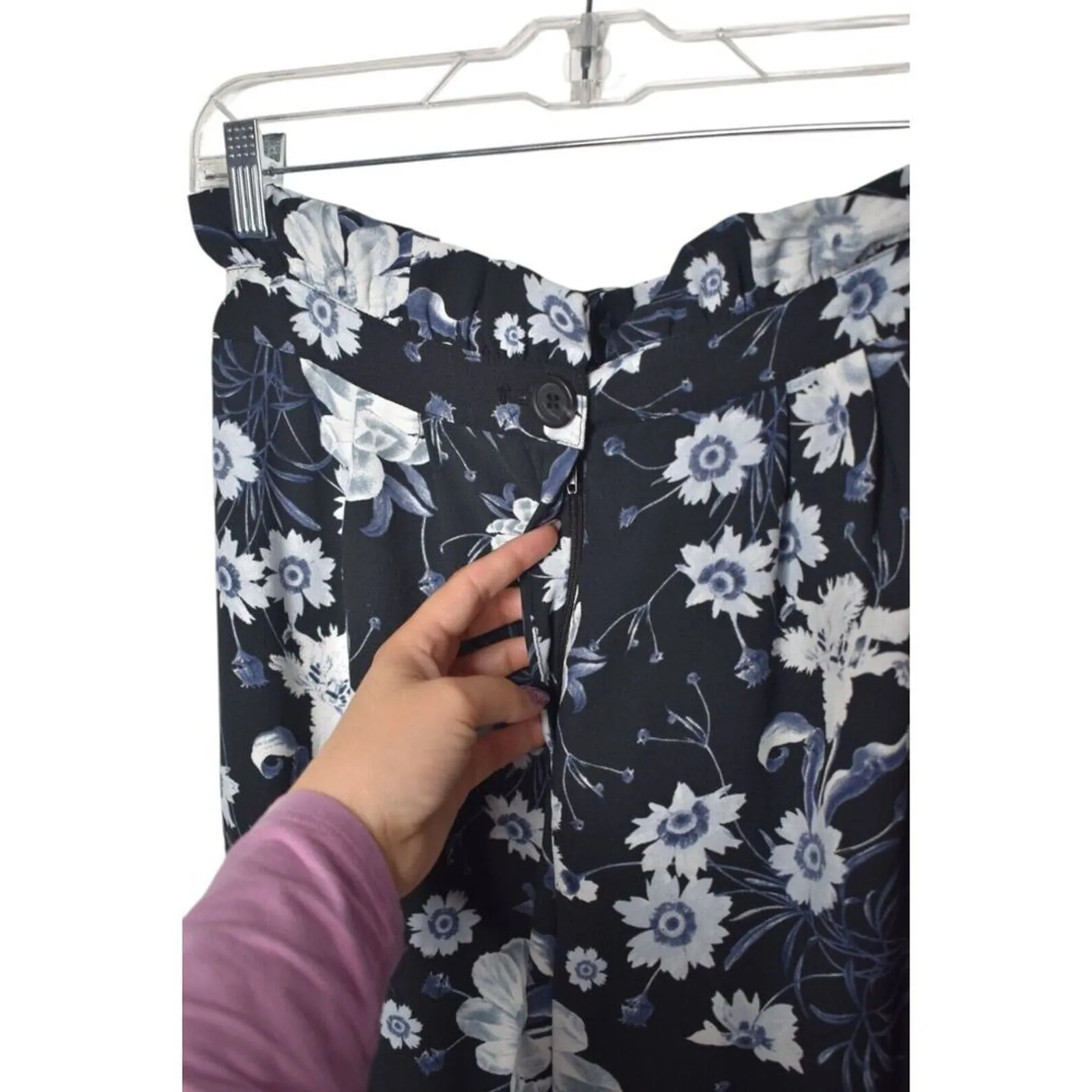 Who What Wear Womens Floral Wide Leg Pants 4 Whimsigoth Boho Cottagecore Spring‎ - Image 5