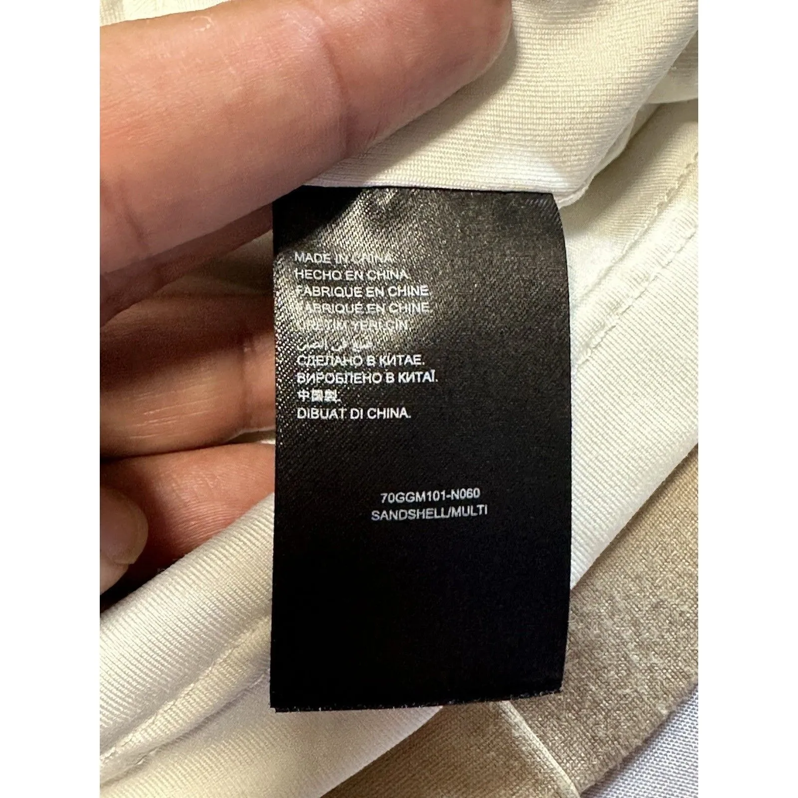 Bebe color block bandage dress in shades of beige and cream, size M - Image 6